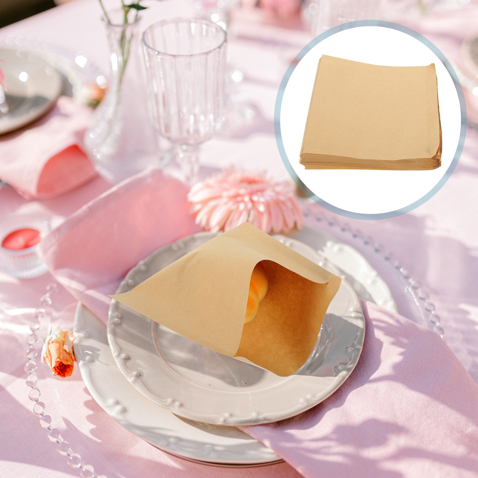 Homemade Food Snacks - 100Pcs Food Safe Kraft Paper Bags