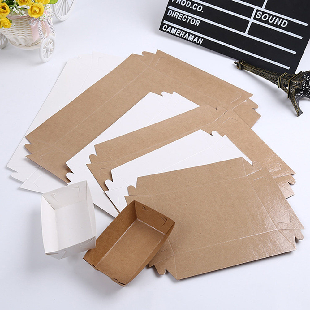 30Pcs Boat Shaped Kraft Paper  - Food Snacks Box 评论和价格