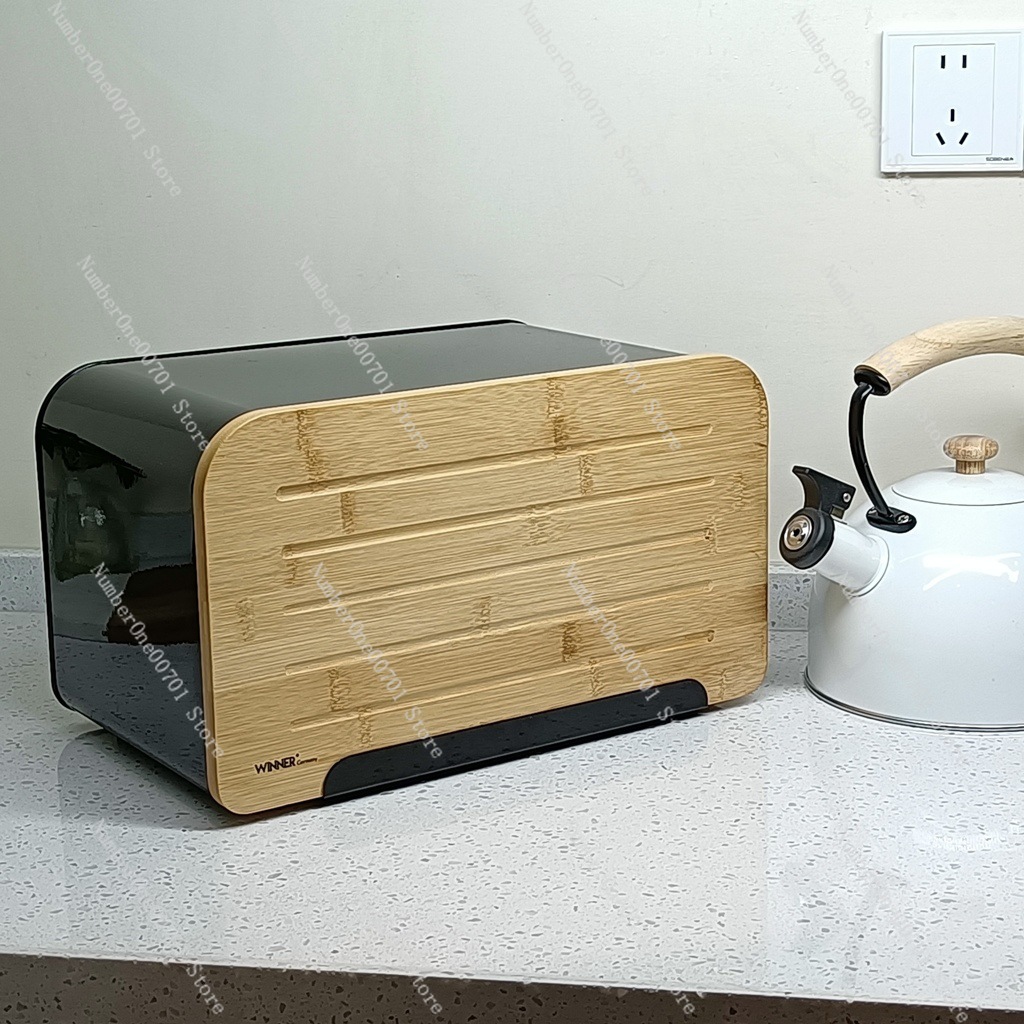 Kitchen Bread Box with Bamboo  - Food Snacks Box 评论和价格