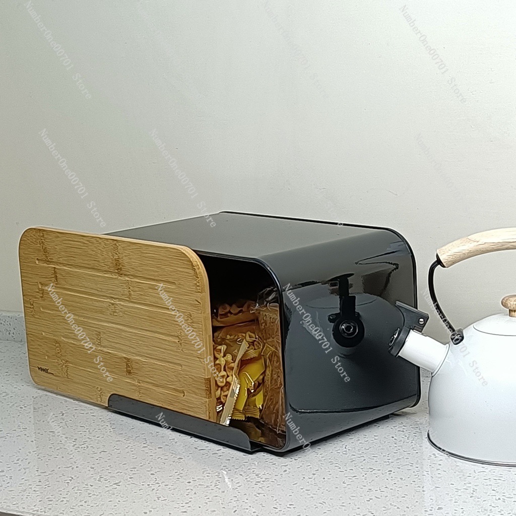 Kitchen Bread Box with Bamboo  - Food Snacks Box 评论和价格