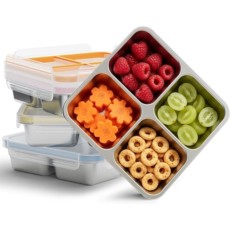 GIGI 4Pack Stainless Steel Sna - Food Snacks Box 评论和价格