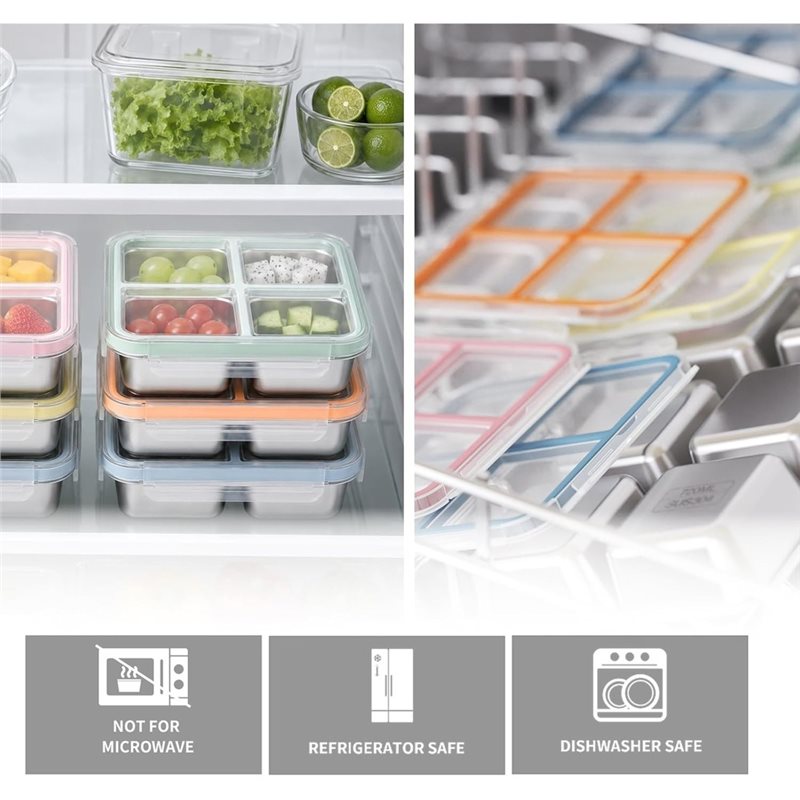 GIGI 4Pack Stainless Steel Sna - Food Snacks Box 评论和价格