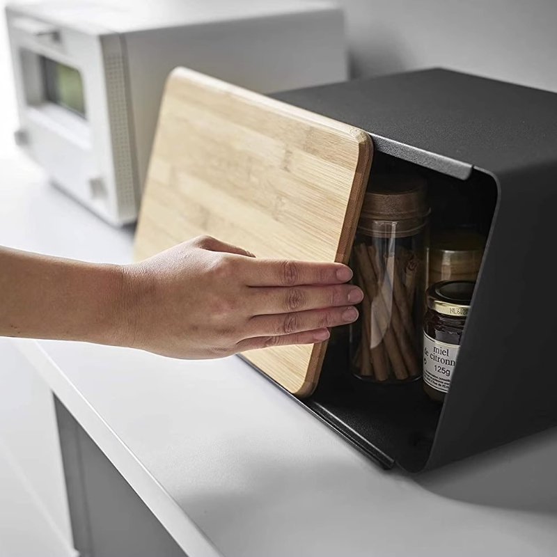 Bamboo Bread Box for Kitchen S - Food Snacks Box 评论和价格