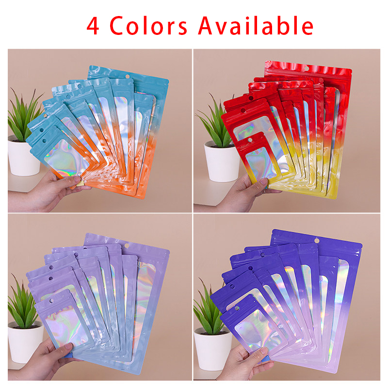Holographic Color Square Zippe - Food In Snacks 评论和价格