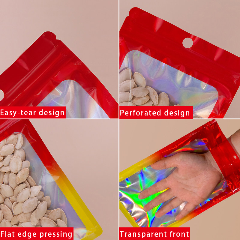 Holographic Color Square Zippe - Food In Snacks 评论和价格
