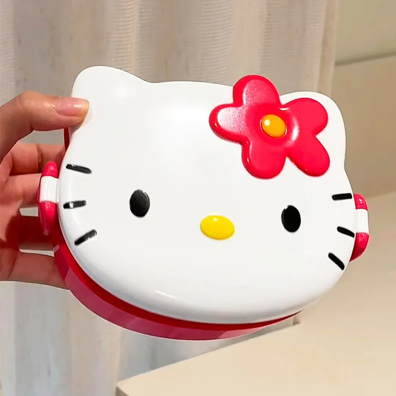 Cute Hello Kitty Shaped Lunch  - Food Snacks Box 评论和价格