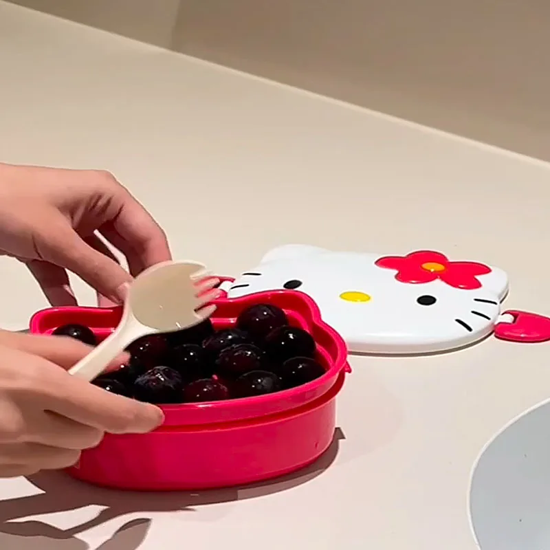 Cute Hello Kitty Shaped Lunch  - Food Snacks Box 评论和价格