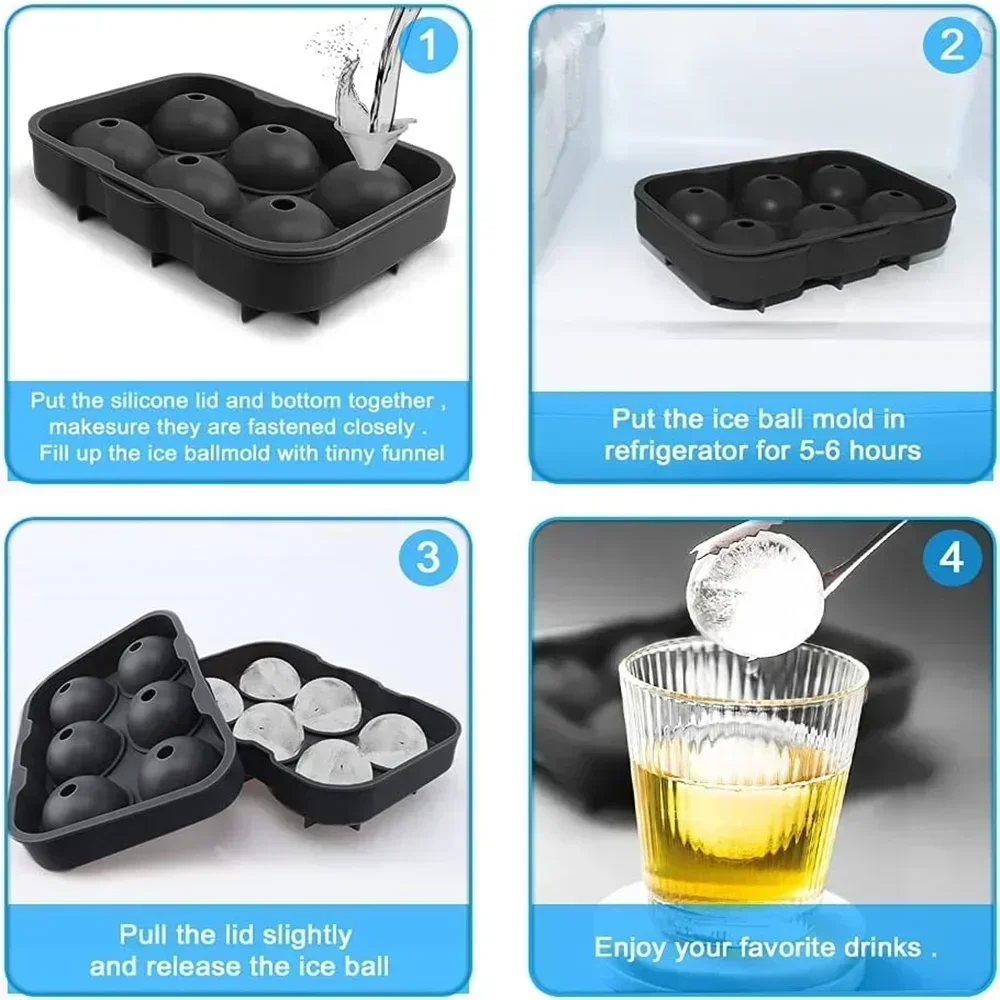 6 Cavity Ice Ball Mold Food Gr - Food Xxl 评论和价格