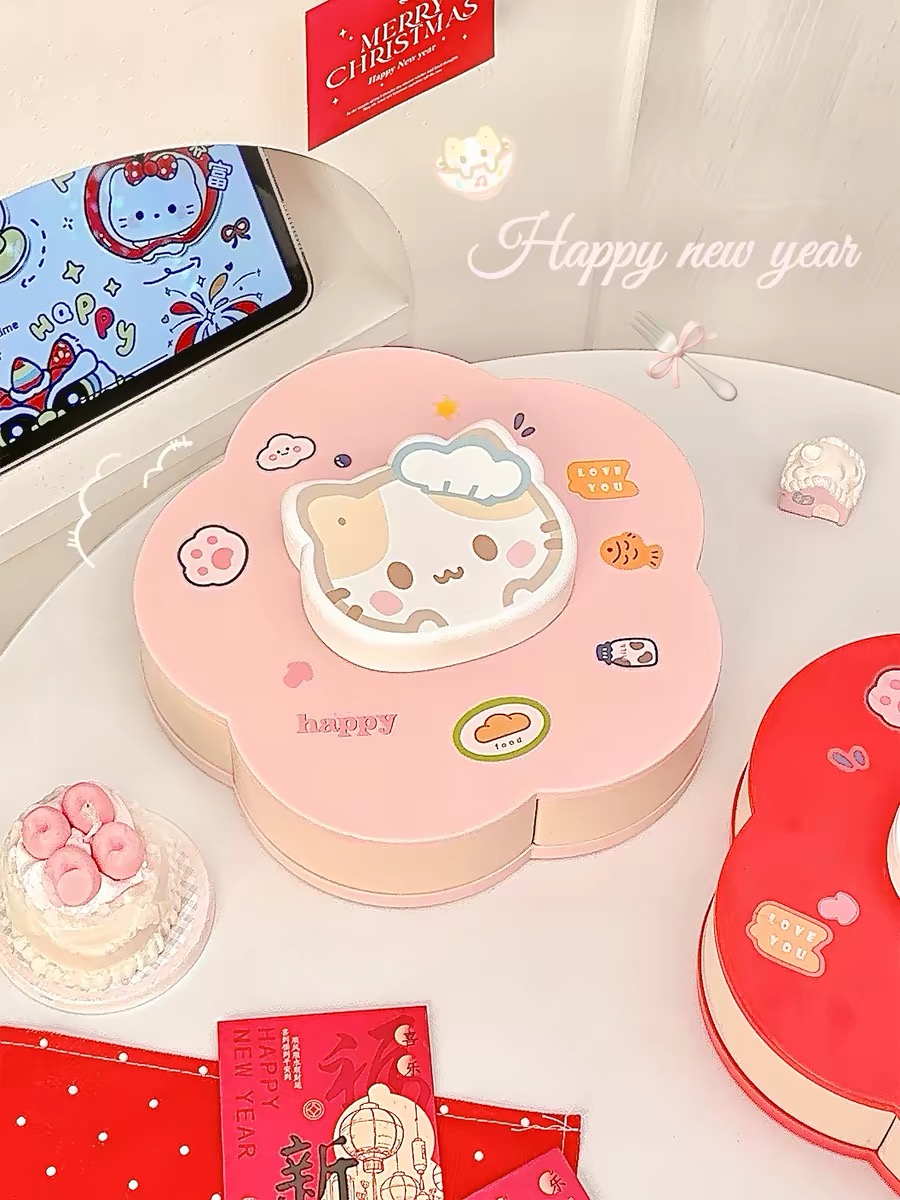 Rotatable Cute Cartoon Divided - Food Good Snacks 评论和价格