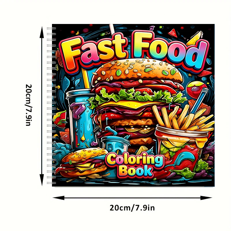 Fast Food Coloring Book for Ad - Food Y Snacks Coloring Book 评论和价格